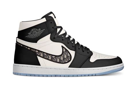 dior jordan 1 black and white